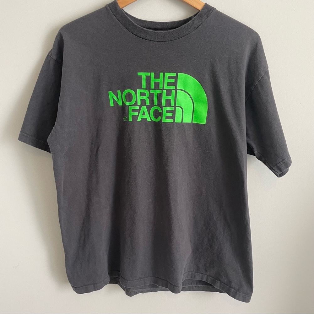 The North Face | Grey and Green T-shirt Men's Large